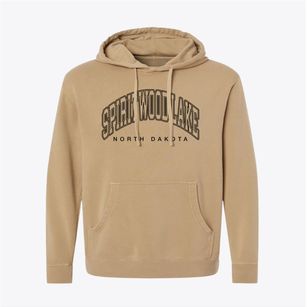 Spiritwood Lake North Dakota Inline Pigment-Dyed Hoodie