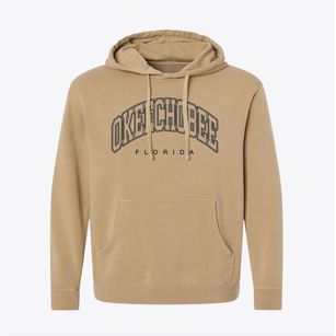 Okeechobee Florida Inline Pigment-Dyed Hoodie