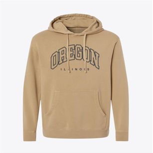 Oregon Illinois Inline Pigment-Dyed Hoodie