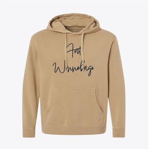 Fort Winnebago Wisconsin Freestyle Pigment-Dyed Hoodie