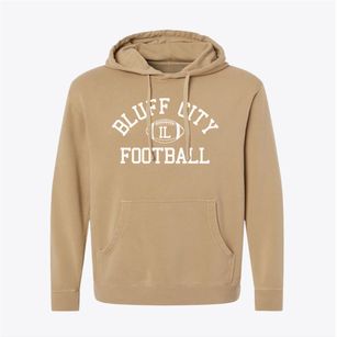 Bluff City Illinois Football Pigment-Dyed Hoodie