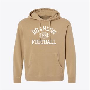 Brandon Mississippi Football Pigment-Dyed Hoodie
