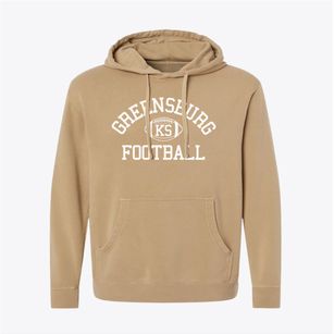 Greensburg Kansas Football Pigment-Dyed Hoodie