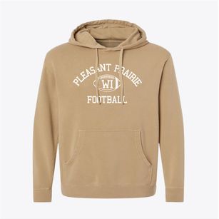 Pleasant Prairie Wisconsin Football Pigment-Dyed Hoodie