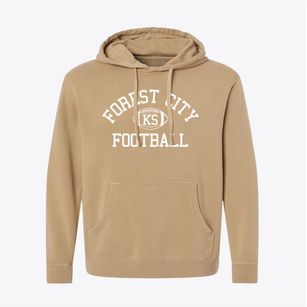 Forest City Kansas Football Pigment-Dyed Hoodie
