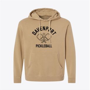 Davenport Iowa Pickleball Pigment-Dyed Hoodie