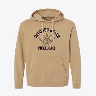 Redondo Beach California Pickleball Pigment-Dyed Hoodie