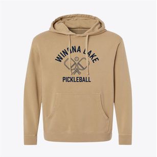 Winona Lake Indiana Pickleball Pigment-Dyed Hoodie