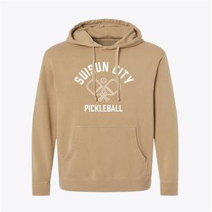 Suisun City California Pickleball Pigment-Dyed Hoodie