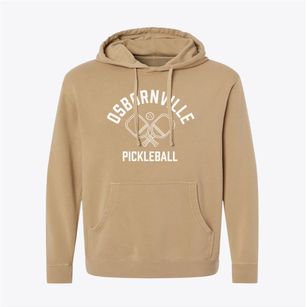 Osbornville North Carolina Pickleball Pigment-Dyed Hoodie