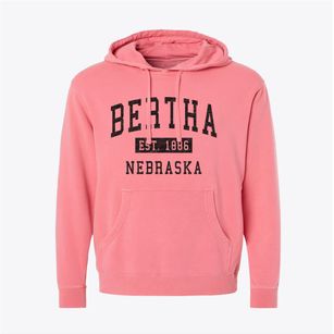 Bertha Nebraska Classic Established Pigment-Dyed Hoodie