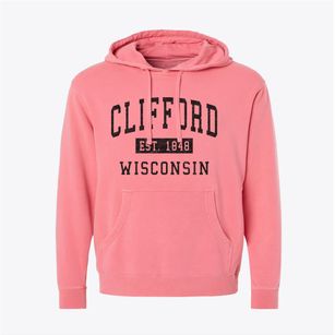 Clifford Wisconsin Classic Established Pigment-Dyed Hoodie