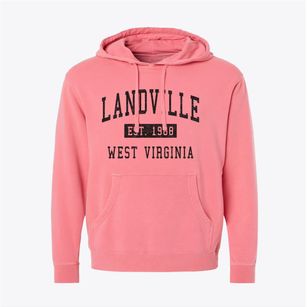 Landville West Virginia Classic Established Pigment-Dyed Hoodie