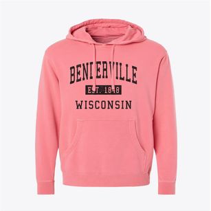 Benderville Wisconsin Classic Established Pigment-Dyed Hoodie