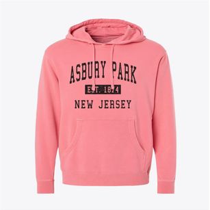 Asbury Park New Jersey Classic Established Pigment-Dyed Hoodie