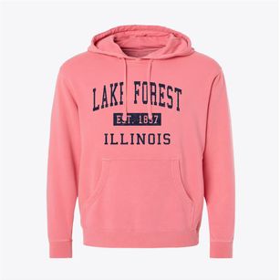 Lake Forest Illinois Classic Established Pigment-Dyed Hoodie