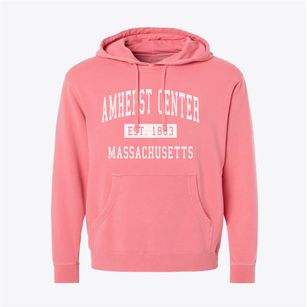 Amherst Center Massachusetts Classic Established Pigment-Dyed Hoodie