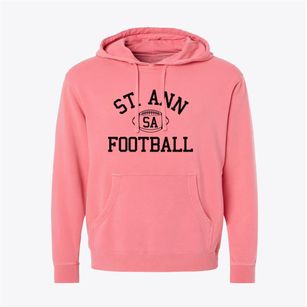 Saint Ann School Classic Football Pigment-Dyed Hoodie