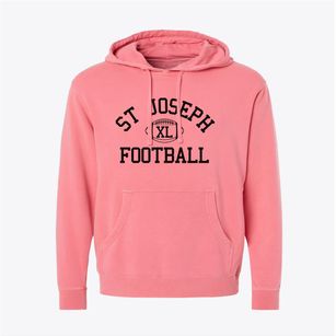 St Joseph Parish Classic Football Pigment-Dyed Hoodie