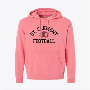Saint Clement Pope School Classic Football Pigment-Dyed Hoodie