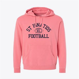 St Ignatios Of Antioch Parish Classic Football Pigment-Dyed Hoodie