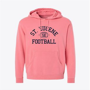 Saint Eugene School Classic Football Pigment-Dyed Hoodie