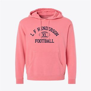 L F Henderson Intermediate School Classic Football Pigment-Dyed Hoodie