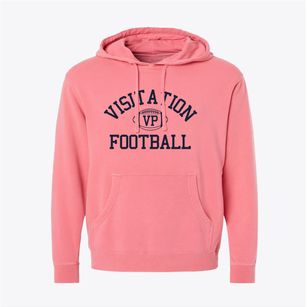 Visitation Parish Classic Football Pigment-Dyed Hoodie