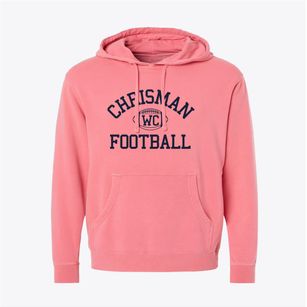 William Chrisman High School Classic Football Pigment-Dyed Hoodie