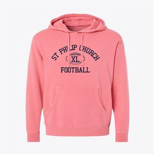 St Philip Church Classic Football Pigment-Dyed Hoodie