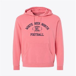 White Rock North School Classic Football Pigment-Dyed Hoodie