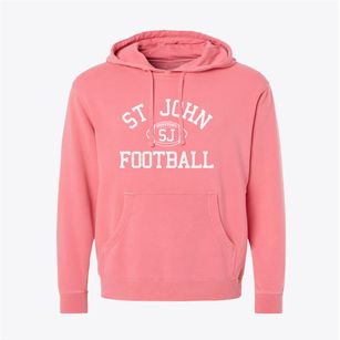 Saint John School Classic Football Pigment-Dyed Hoodie