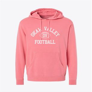 Okaw Valley High School Classic Football Pigment-Dyed Hoodie