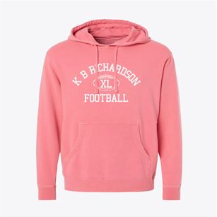 K B Richardson Computers Magnet School Classic Football Pigment-Dyed Hoodie