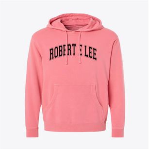 Robert E Lee Elementary School Varsity Arch Pigment-Dyed Hoodie