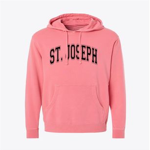 St Joseph Parish Varsity Arch Pigment-Dyed Hoodie