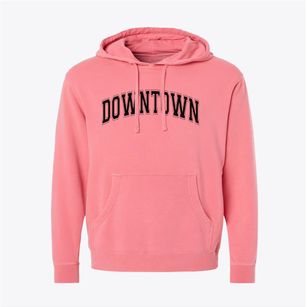 Downtown Alternative High School Varsity Arch Pigment-Dyed Hoodie