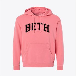 Beth Chana School For Girls Varsity Arch Pigment-Dyed Hoodie