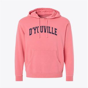 D'youville Porter Campus School 3 Varsity Arch Pigment-Dyed Hoodie