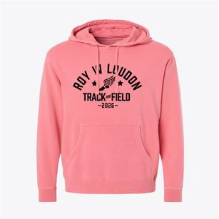 Roy W Loudon Elementary School Track and Field Pigment-Dyed Hoodie