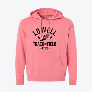 Lowell Elementary School Track and Field Pigment-Dyed Hoodie