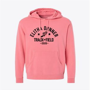Elitha Donner Elementary School Track and Field Pigment-Dyed Hoodie