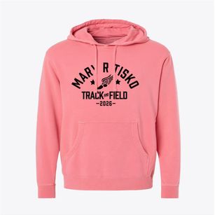 Mary R Tisko Elementary School Track and Field Pigment-Dyed Hoodie