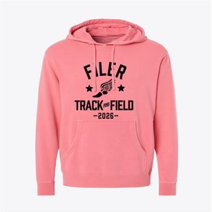 Filer Middle School Track and Field Pigment-Dyed Hoodie