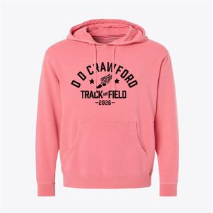 D D Crawford Primary School Track and Field Pigment-Dyed Hoodie
