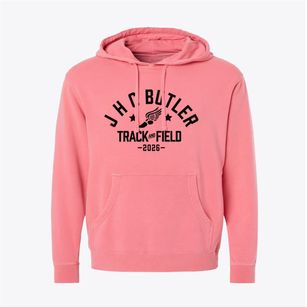 J H C Butler Elementary School Track and Field Pigment-Dyed Hoodie