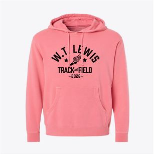 W.t. Lewis Elementary School Track and Field Pigment-Dyed Hoodie