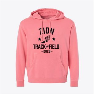 Zion Lutheran School Track and Field Pigment-Dyed Hoodie