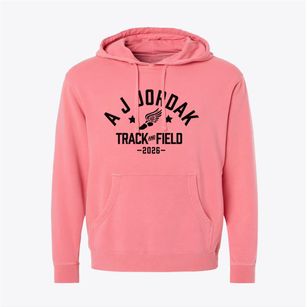 A J Jordak Elementary School Track and Field Pigment-Dyed Hoodie