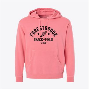 Forestbrook Elementary School Track and Field Pigment-Dyed Hoodie